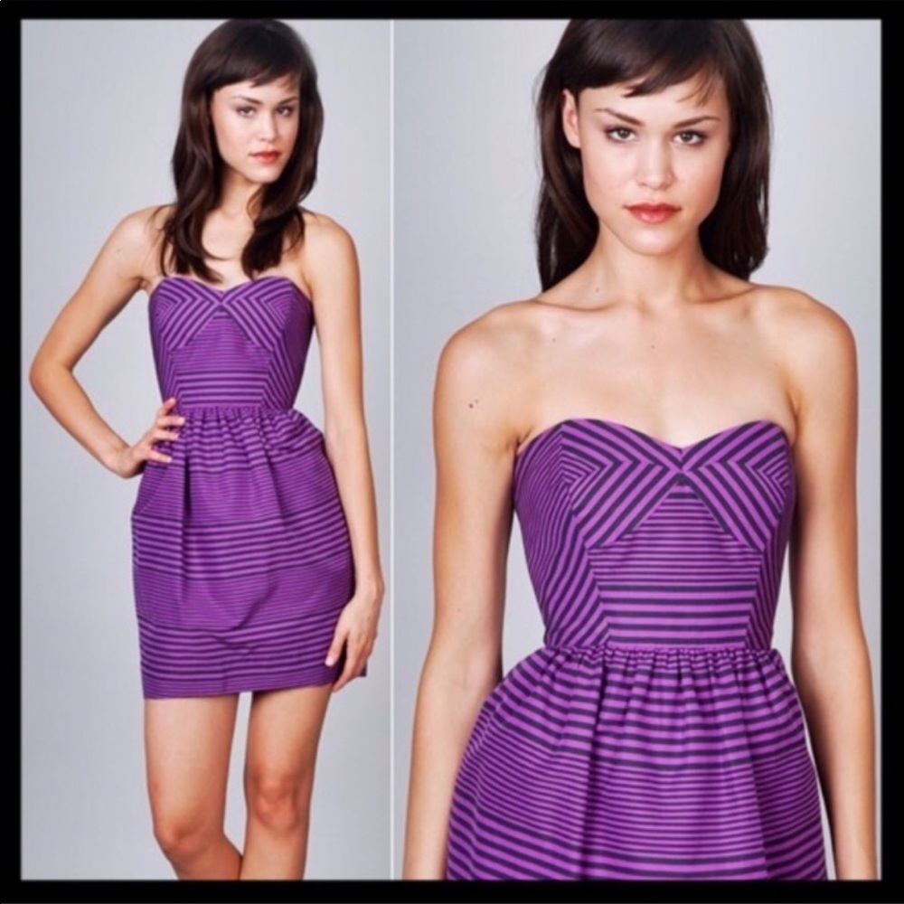 Shoshanna strapless cocktail party dress